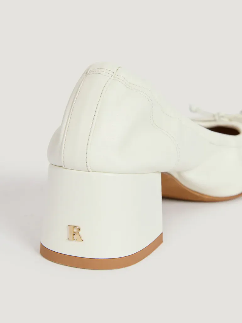 Souliers>Rouje Ballerines NICOISE CuirBlanc