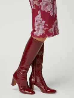 Souliers>Rouje Bottes CARLA VernisBordeaux