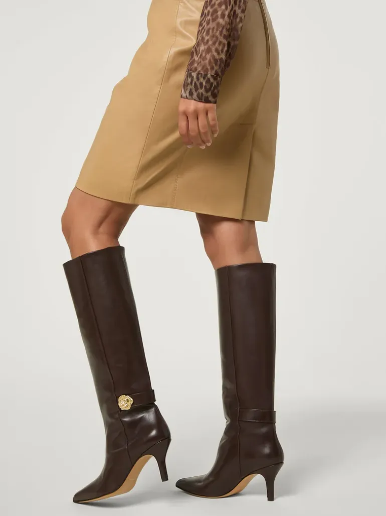Souliers>Rouje Bottes DRAMA CuirChocolat