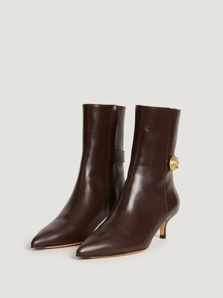 Souliers>Rouje Bottines CHICA CuirChocolat