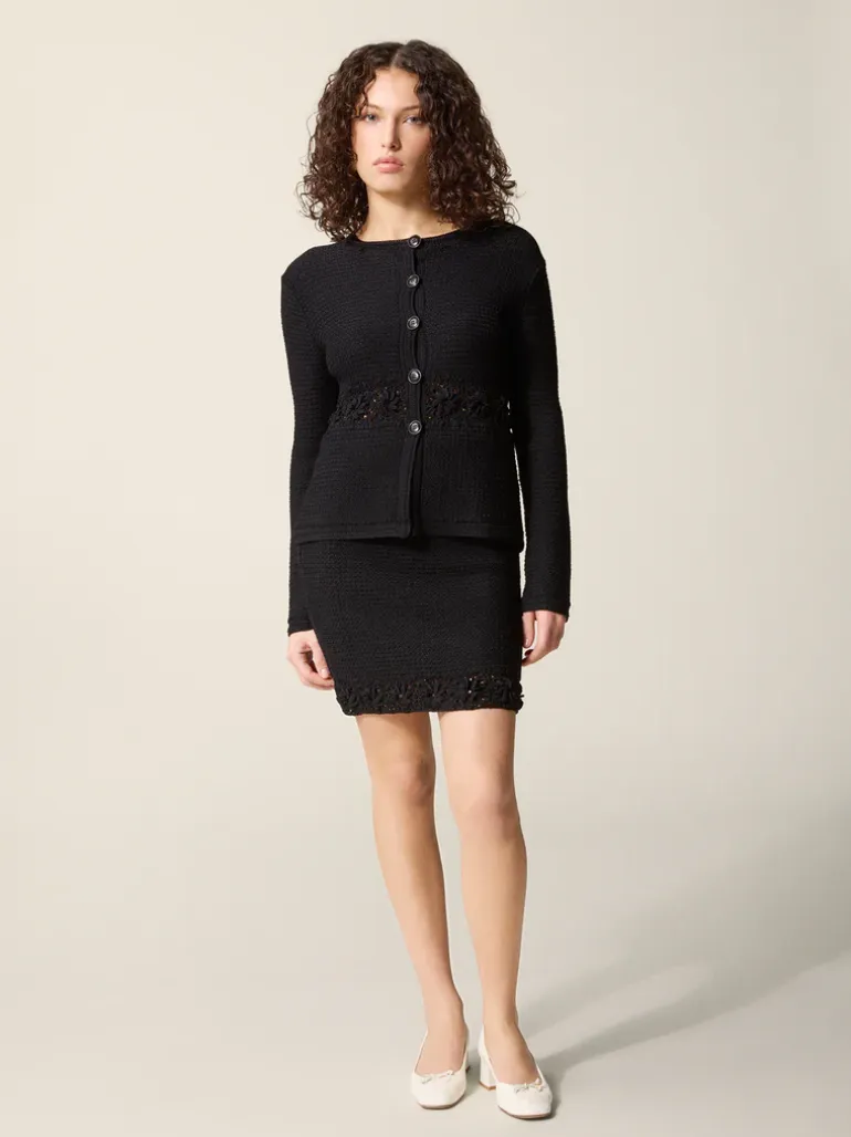 Mailles>Rouje Cardigan ANGELIA UniNoir