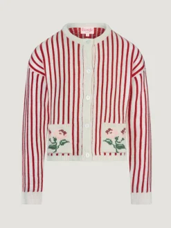 Mailles>Rouje Cardigan ASTREE RayéEcru