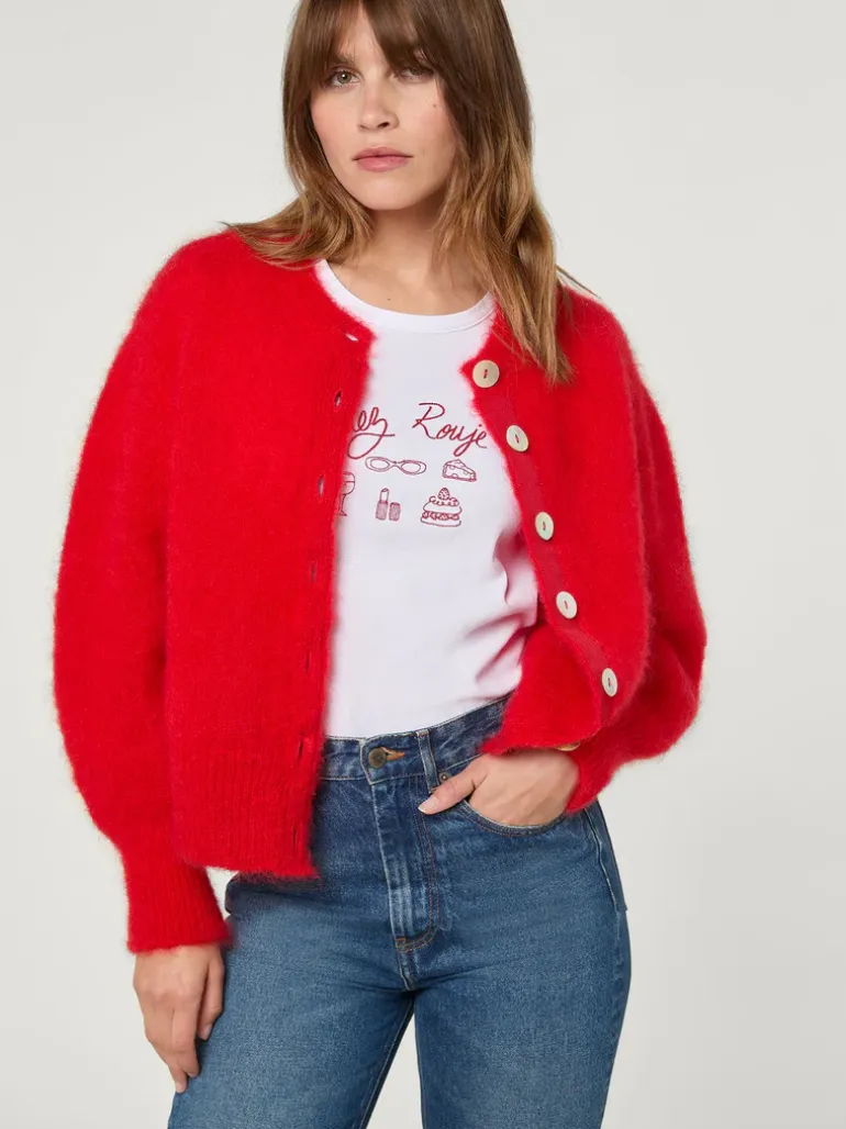 Mailles>Rouje Cardigan MAINA UniRouge