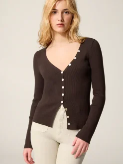 Tops|Mailles>Rouje Cardigan PENELOPE UniMarron