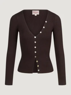 Tops|Mailles>Rouje Cardigan PENELOPE UniMarron
