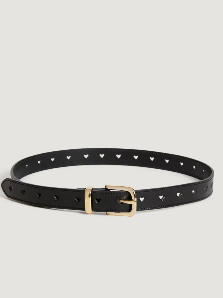 Ceintures>Rouje Ceinture COEUR CuirNoir