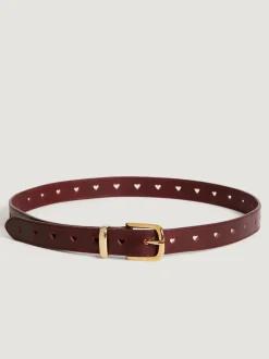 Ceintures>Rouje Ceinture COEUR CuirBordeaux