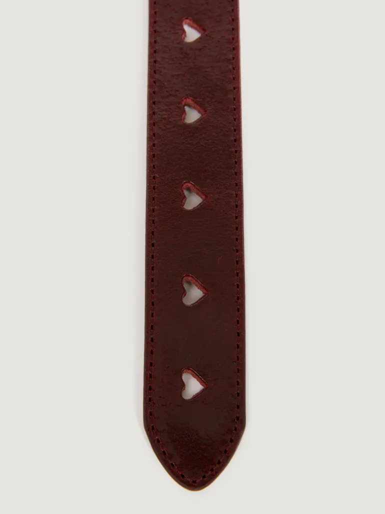 Ceintures>Rouje Ceinture COEUR CuirBordeaux
