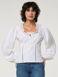 Tops>Rouje Chemise ANNETTE UniBlanc