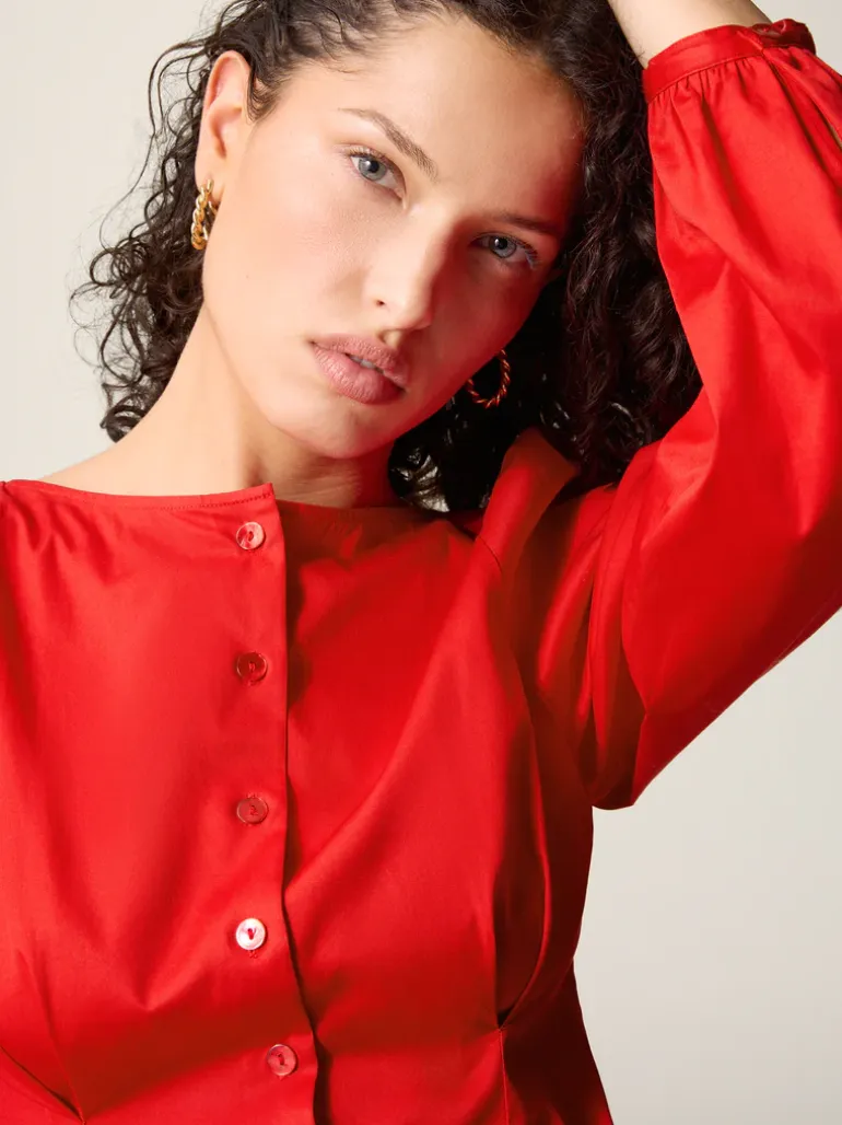 Tops>Rouje Chemise CLAUDINE UniRouge