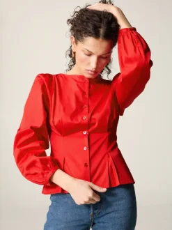 Tops>Rouje Chemise CLAUDINE UniRouge