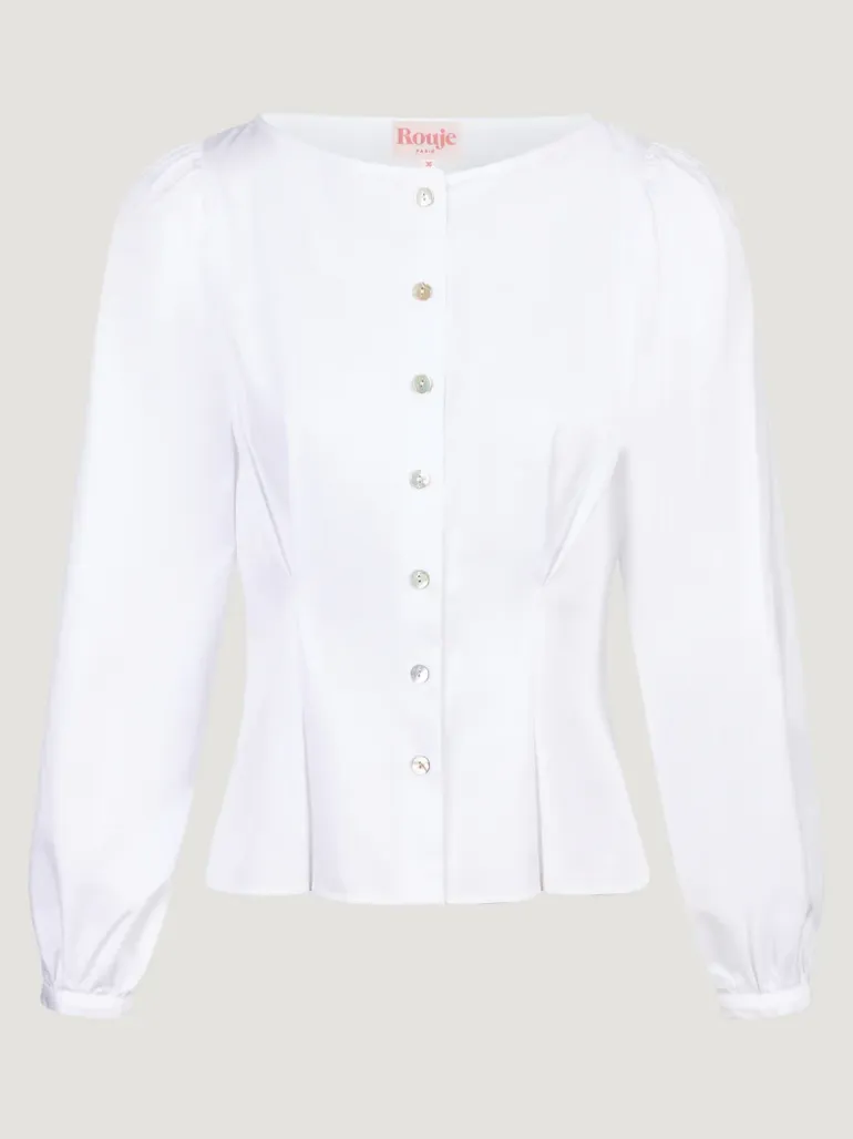 Tops>Rouje Chemise CLAUDINE UniBlanc