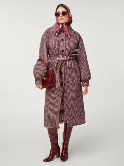 Manteaux & Vestes>Rouje Manteau GERARD ChevronBordeaux