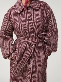 Manteaux & Vestes>Rouje Manteau GERARD ChevronBordeaux