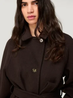 Manteaux & Vestes>Rouje Manteau SAMIE LaineMoka