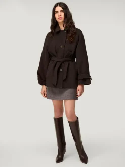 Manteaux & Vestes>Rouje Manteau SAMIE LaineMoka