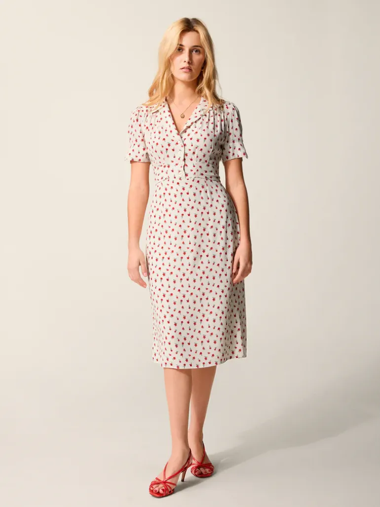 Robes>Rouje Robe ANAIS FLEURETTESAUVAGEECRU