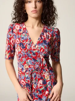 Robes>Rouje Robe GABIN FLORALGARDENROUGE
