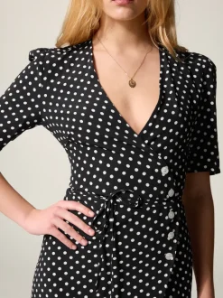 Robes>Rouje Robe GABIN PoisCarmenNoir