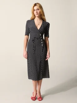 Robes>Rouje Robe GABIN PoisCarmenNoir