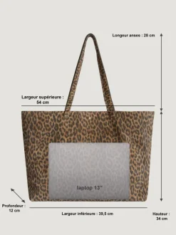 Sacs>Rouje Sac CABAS CrouteLéopard