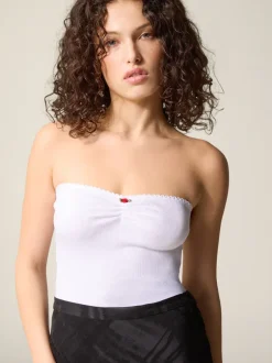 Tops>Rouje Top ALEXA UniBlanc