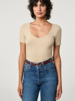 Tops>Rouje Top GIUIA Crème