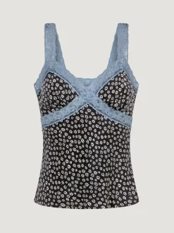 Tops>Rouje Top TACITA BLEUETMARINE