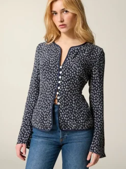 Tops>Rouje Top TEODORA BLEUETMARINE