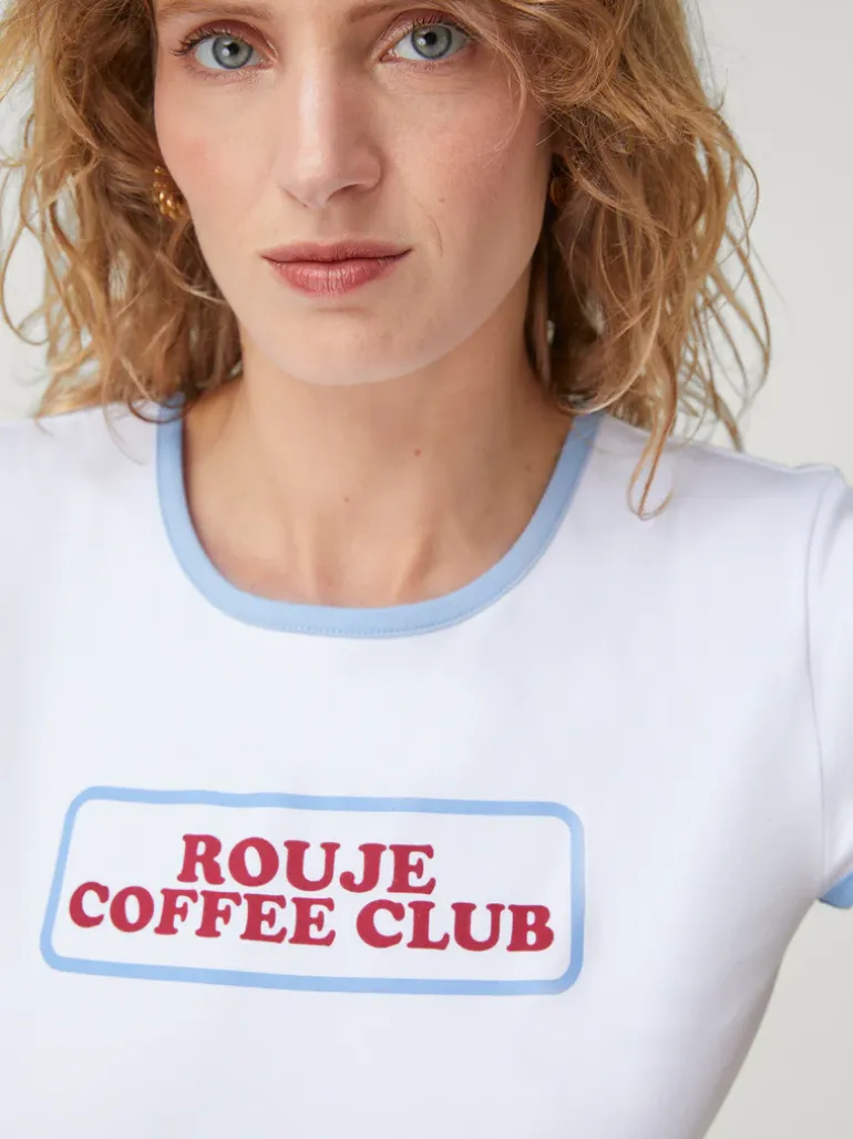 Tops>Rouje T-Shirt FERGUS CoffeeBlanc