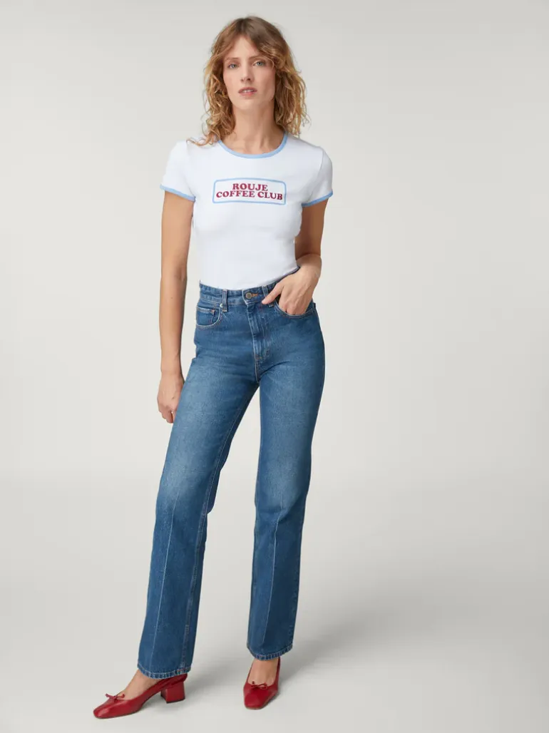 Tops>Rouje T-Shirt FERGUS CoffeeBlanc