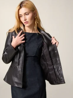 Manteaux & Vestes>Rouje Veste ULYSSE CuirNoir